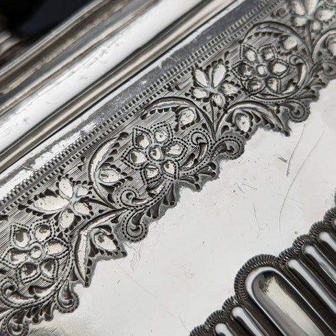 1900年頃 英国アンティーク ブリタニアメタル製 ティーセット 4点 Walker and Hall